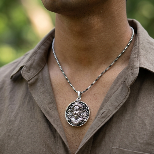 Go To Shop Divine™ Hanumanji Silver Pendent