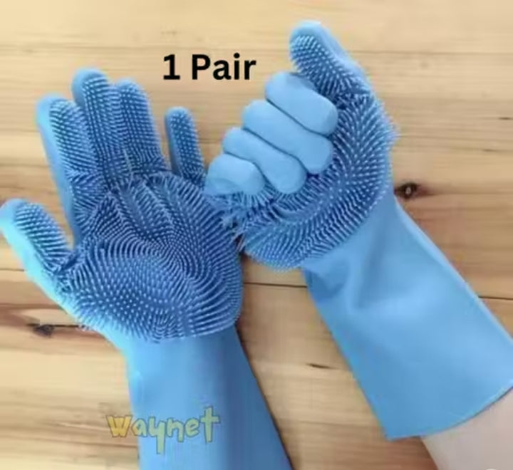 Magic Silicone Dish Washing Gloves | Reusable Silicone Cleaning Gloves