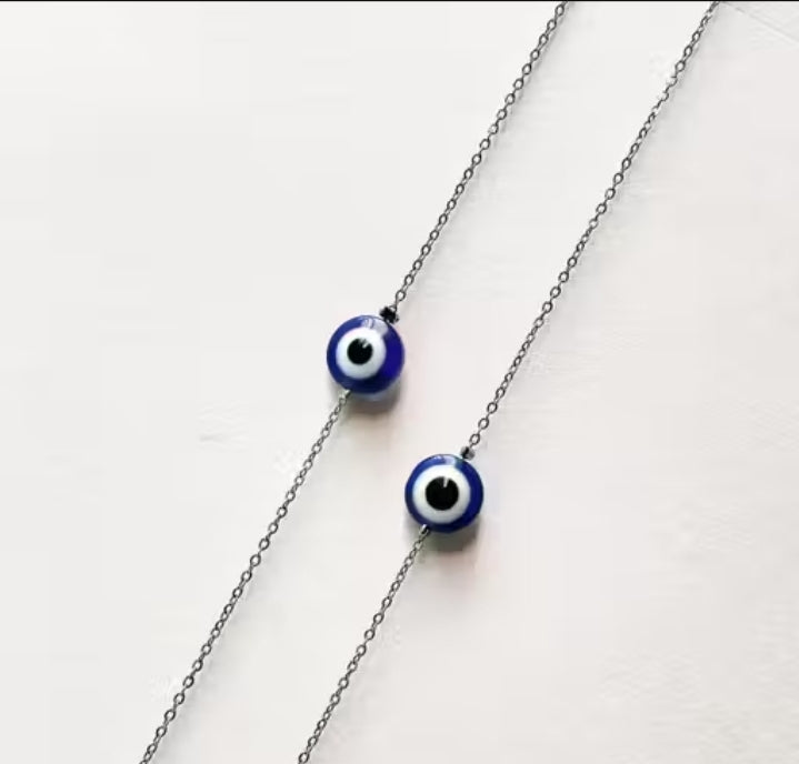 Combo 2 New Design Couple Evil Eye Anklets | Stylish Women & Girls Anklets