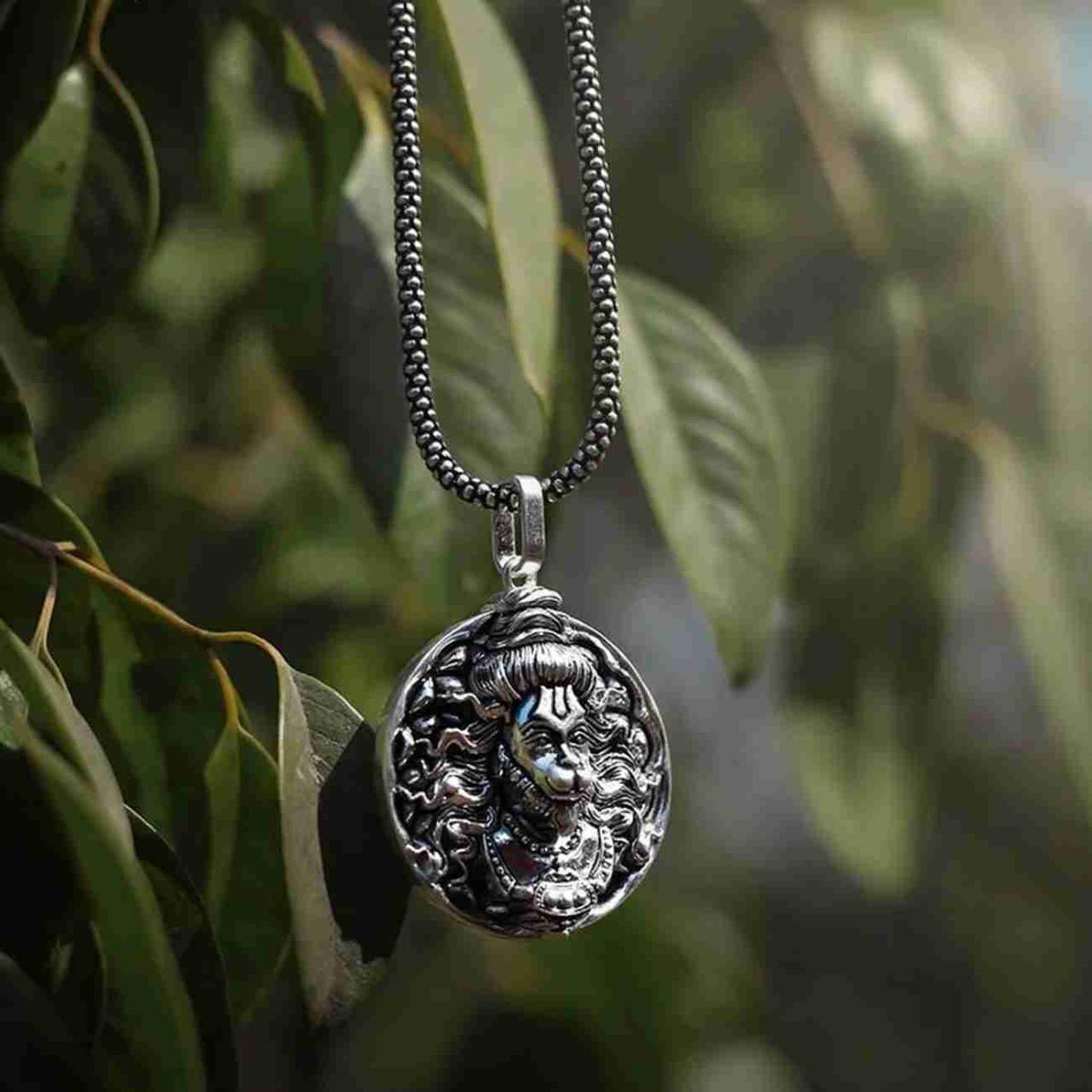 Go To Shop Divine™ Hanumanji Silver Pendent